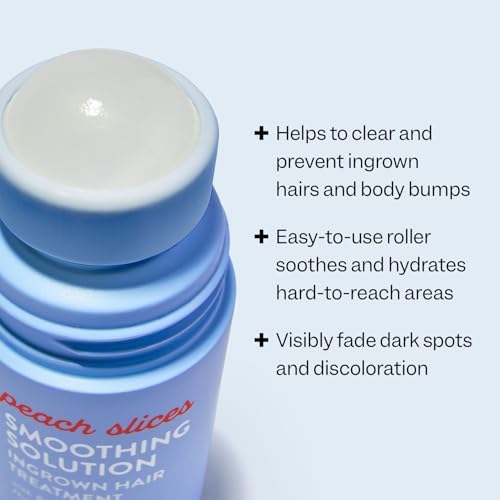 Peach Slices - Smoothing Solution Ingrown Hair Treatment (1.69 oz) - Smooth, Relieve, Soften Skin - 360 Roller - BHA, AHA, PHA, Niacinamide, Licorice - Vegan & Cruelty Free - Korean Skin Care & Beauty - Image 2