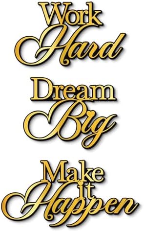Putuo Decor Inspirational Wall Decor, Motivational Wall Art for Living Room,Encourage Office Positive Affirmations Quotes Dream Big Work Hard Make It Happen Hanging for Home Family by PUTUODECOR