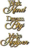 Putuo Decor Inspirational Wall Decor, Motivational Wall Art for Living Room,Encourage Office Positive Affirmations Quotes Dream Big Work Hard Make It Happen Hanging for Home Family by PUTUODECOR