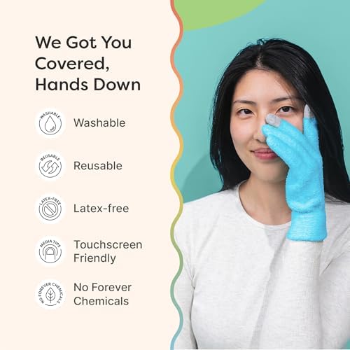 ZenToes Moisturizing Gloves for Dry Hands, Media Tips, Fuzzy, 1 Pair - Image 6