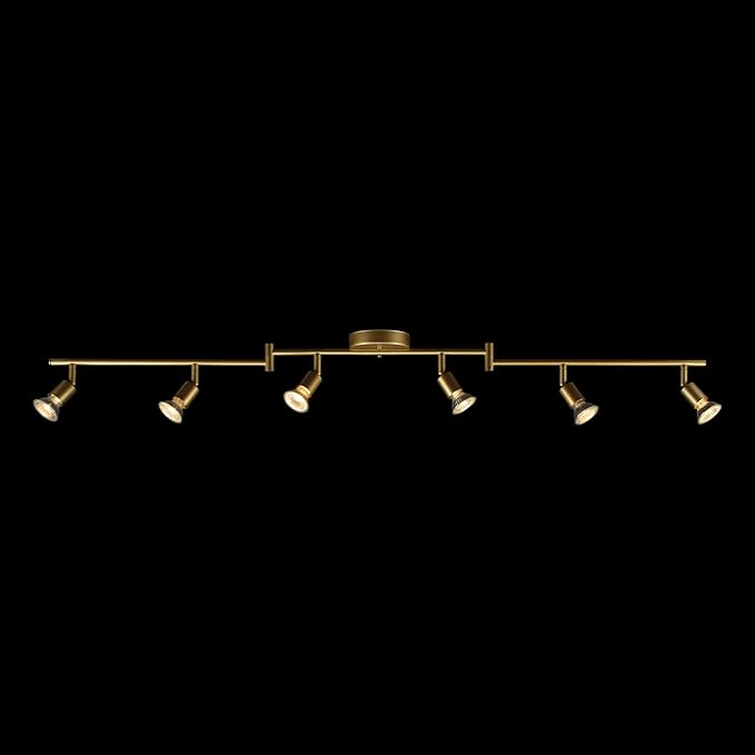 Globe Electric 57505 Payton 6-Light Foldable Track Lighting, Painted Brass