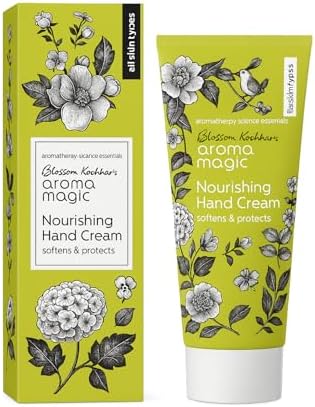 Aroma Magic Nourishing Hand Cream | Softens & Moisturizes Dry Hands | For Cuticle & Nail Care | Lightweight Non-Greasy Formula | Suitable for All Skin Types | 1.76 Oz (50g) by AromaMagic