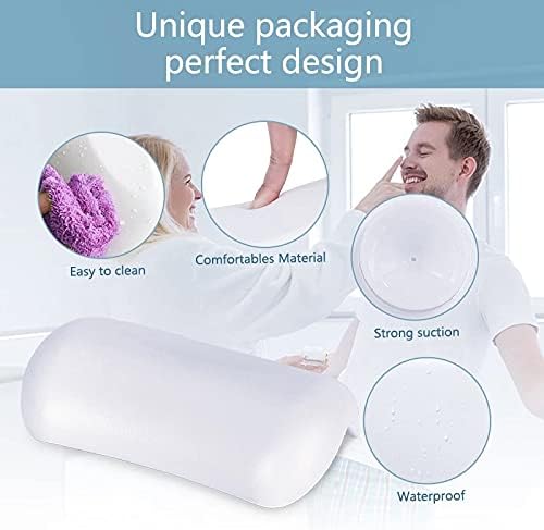 SPA Bath Pillow Non-Slip Bathtub Headrest Soft Waterproof Bath Pillows with Suction Cups Easy to Clean Bathroom Accessories (1pc) - Image 6
