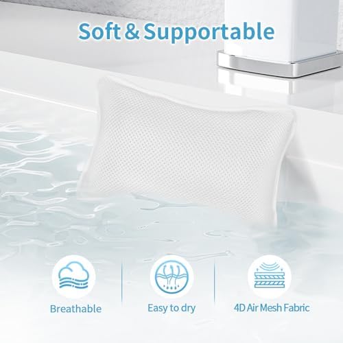 Luxury Bath Pillow, Slip-Resistant Neck & Back Support - Image 3