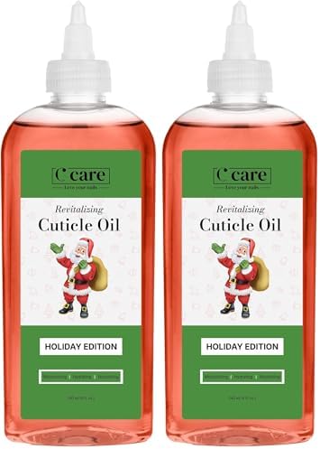 C CARE Holiday Edition Cuticle Oil For Nails - Repairs Cuticles Overnight - Moisturizes and Strengthens Nails and Cuticles (Pack of 2) by CCARE