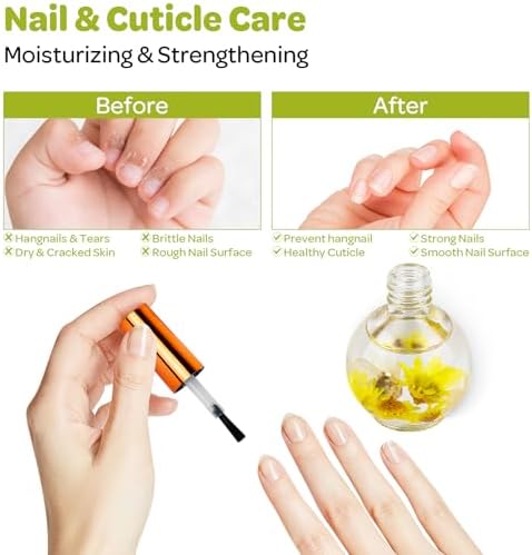 Cuticle Oil, Vanilla Cuticle Nail Oil Infused with Real Flowers 15ml - Image 6