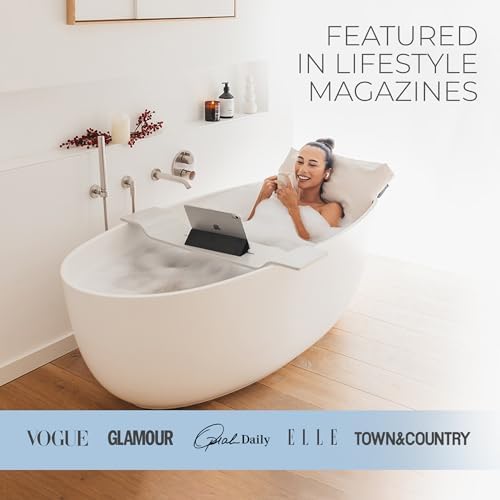 BADESOFA® Luxury Bathtub Pillow for Feet in Blue, Quick-Drying - Image 6