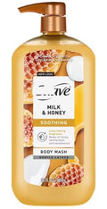New Suaves~Milk &~Honey Moisturizing Body Wash with Glycerin & Vitamin~E, 30 FL OZ Pump