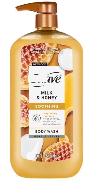 New Suaves~Milk &~Honey Moisturizing Body Wash with Glycerin & Vitamin~E, 30 FL OZ Pump