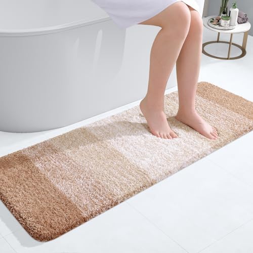 OLANLY Bathroom Runner Rug 47x17, Extra Soft Absorbent Microfiber Bath Rugs by OLANLY