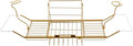 BDL Bathtub Caddy Expandable Bath Tub Tray Table with Wine Holder, Free Soap Dish and Laptop Reading Rack, Bathtub Tray for Home（Bronze）
