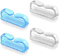 Larbois Handle Grip Nail Brush, Hand Fingernail Brush Cleaner Scrubbing Kit Pedicure for Toes and Nails Men Women (4 Pack) (Color-7) by Larbois