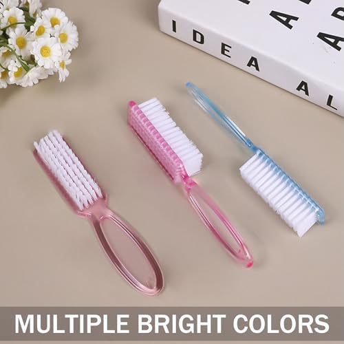 6 PCS Handle Grip Nail Brush,Hand Fingernail Cleaner Brush Manicure Tools Scrub Cleaning Brushes for Toes and Nails Cleaner (Multicolor) - Image 5