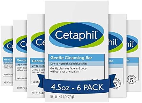 Cetaphil Gentle Cleansing Bar Soap, Sensitive & Dry Skin, 4.5 Ounce (Pack of 72) by Cetaphil