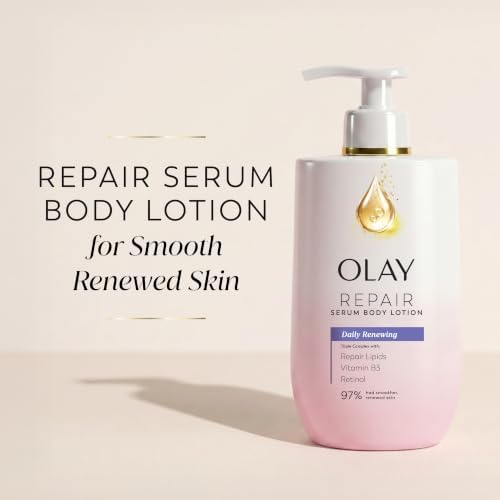 Olay Daily Renewing Body Lotion for Women, 96HR Moisture, Lightweight Fast-Absorbing Repair Care, with Vitamin B3 & Retinol, Free of Parabens & Phthalates, Vanilla Crème & Sandalwood Scent, 17 fl oz - Image 3