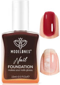 Modelones Nail Strengthener and Growth, Dark Red Nail Polish Nail Hardener by MODELONES