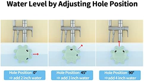 Bathtub Overflow Drain Cover Tub - Silicone Bathroom Overflow Drain Cover, Bath Tub Overflow Cover, Bathroom Spa Accessories, Adds Inches of Water for Deeper&Warmer Bath，Aqua Green - Image 5