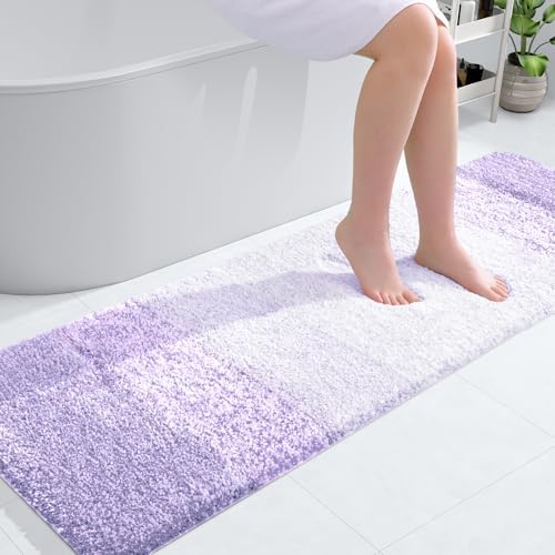 OLANLY Bathroom Runner Rug 59x20, Extra Soft Absorbent Microfiber Bath Rugs by OLANLY