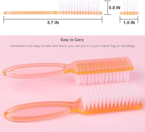 6 PCS Handle Grip Nail Brush,Hand Fingernail Cleaner Brush Manicure Tools Scrub Cleaning Brushes for Toes and Nails Cleaner (Multicolor) - Image 3