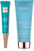 ONSEN Secret Cuticle Conditioner Cream 15ml & Japanese Anti-Aging Firming Hand Lotion 135ml Bundle. Cuticle Oil Nail Care Serum Sooth, Repair & Strengthen Cuticles & Nails + Anti Aging Hand Cream by OnsenSecret