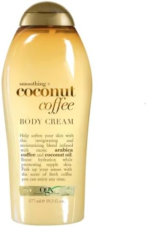 OGX Smoothing + Coconut Coffee Body Cream 19.5 oz by OGX
