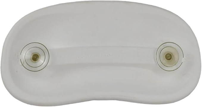 HYDRABATHS® Suction Gel Bath Pillow, White, Soft Comfort Design with 2 Suction Cups