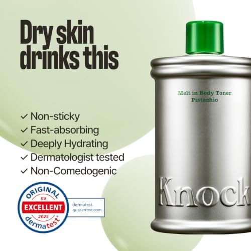 Knock Melt-In Body Toner Pistachio, Milky Body Moisturizer with Ceramide - Image 3