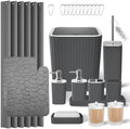 XLHOMO Bathroom Accessories Set- Bathroom Set with Shower Curtain and Rugs by BetterbathroomwithXLHOME