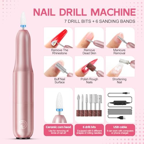 COSCELIA Acrylic Nail Kit with Drill and Light for Beginners Long Lasting - Image 2