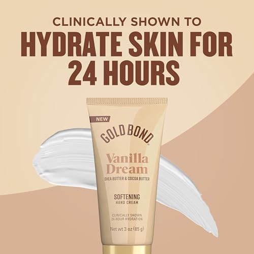 Gold Bond Vanilla Dream Softening Hand Cream Set,Luxurious Everyday Hand Cream w/Shea Butter to Help Boost Skin Moisture&Cocoa Butter to Help Soften Skin,Warm Vanilla Dream Scent,3 Ounce (Pack of 24) - Image 6