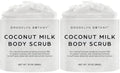 Brooklyn Botany Coconut Milk Body Scrub - Moisturizing and Exfoliating Body, Face, Hand, Foot Scrub - Fights Stretch Marks, Fine Lines, Wrinkles - Great Gifts for Women & Men - 10 oz (Pack of 2) by BrooklynBotany