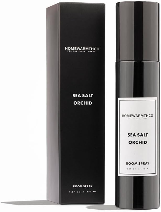 Sea Salt Orchid Room Spray – 5.07 oz Scented Air Freshener Spray for Home, Office, Kitchen & Bathroom Odor Eliminator – Long-Lasting Linen Spray for Bedding, Pillows & Fabrics – Essential Oil Spray