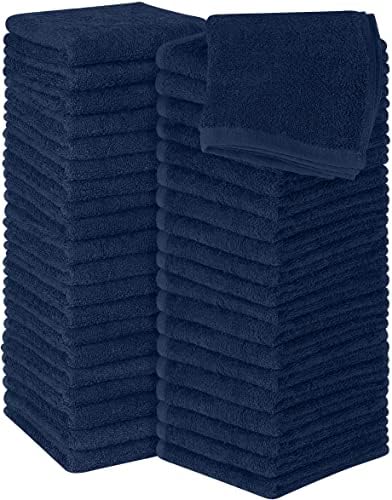 Utopia Towels 60 Pack Washcloths, 12x12 in, 100% Cotton, Navy by UTOPIATOWELS