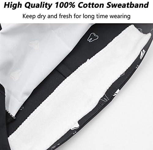 3Pcs Gourd-Shaped Working Caps with Upgrade Sweatband Adjustable Hats Head Cover for Women/Men
