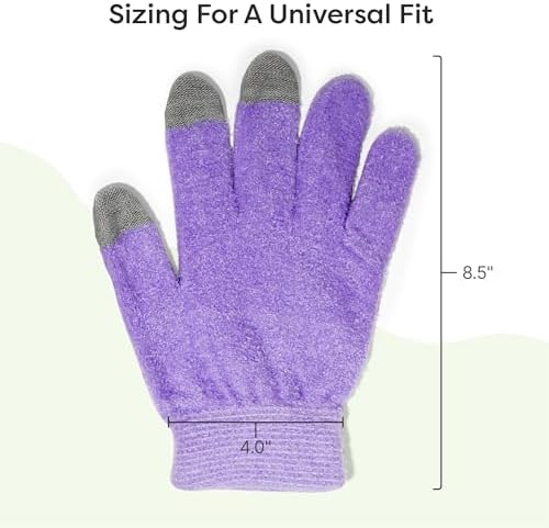 ZenToes Moisturizing Gloves for Dry Hands, Media Tips, Fuzzy, 1 Pair - Image 7