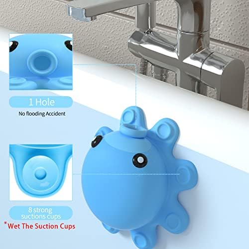 Bathtub Overflow Drain Cover Tub - Silicone Bathroom Overflow Drain Cover, Bath Tub Overflow Cover, Bathroom Spa Accessories, Adds Inches of Water for Deeper&Warmer Bath，Blue - Image 2