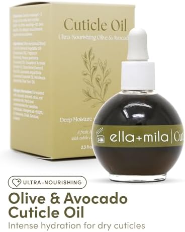 ella+mila Cuticle Oil for Nails - Olive & Avocado, Vegan, 2.3 fl oz - Image 2