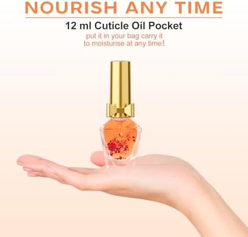 JIASHENG Cuticle Oil, Cuticle Nail Oil Infused with Real Flowers, Rose 12ml - Image 7
