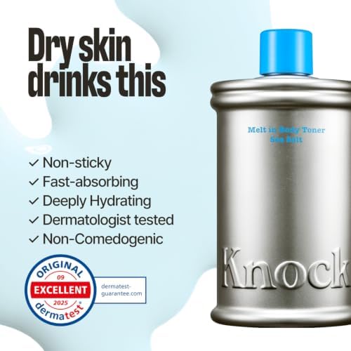 Knock Melt-In Body Toner Sea Salt, Milky Body Moisturizer with Ceramide - Image 4