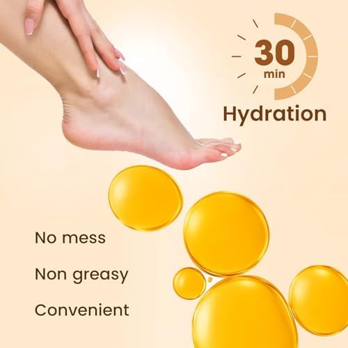BLOOMORA Moisturizing Hand & Foot Mask Set with Shea Butter, Jojoba Oil & Vitamin E, Foot Mask for Dry Cracked Feet & Hand Moisturizer Gloves, 6 Hydrating Socks, 6 Moisturizing Gloves (6 pairs each) - Image 6