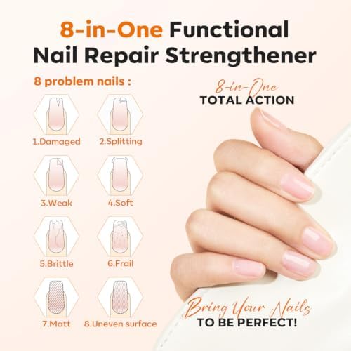 modelones Nail Strengthener and Growth, Clear Nail Polish Nail Hardener - Image 2
