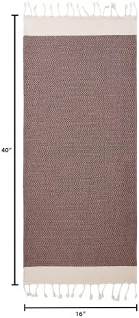 BAY LAUREL Turkish Hand Towel – Pack of 2 | Soft & Absorbent Decorative Towels for Bathroom, Hand, Face, Hair, Gym, Yoga, SPA, Kitchen & Tea | Boho Decor (Orange, Diamond 16x40 Inches (Set of 2) - Image 5