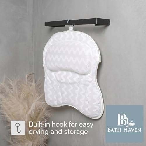 Bathtub Pillow with Neck & Back Support, Soft 3D Mesh Bath Cushion - Image 7