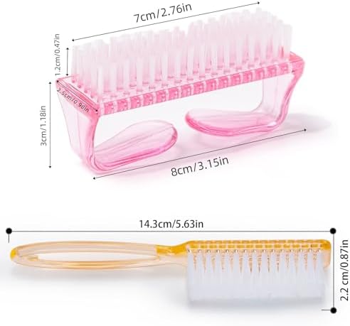 Handle Grip Nail Brush, Hand Fingernail Scrub Cleaning Brushes for Toes and Nails Cleaner, Pedicure Scrubbing tool kit for Men and Women 5 Pack (Multicolor) - Image 3