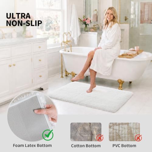 ILANGO Bathroom Rugs 24" × 17", Extra Soft Absorbent Microfiber Bath Rugs - Image 6
