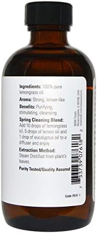 Now Foods Essential Oils, Lemongrass Oil 4 Ounces