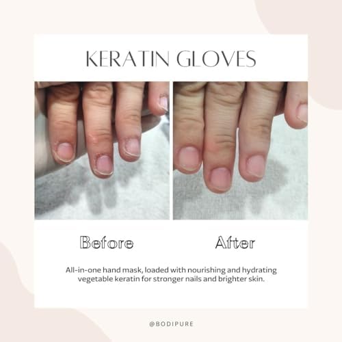 Bodipure Hand Mask Premium 100pk, K-Beauty Keratin, Spa Treatment Nail Care - Image 6