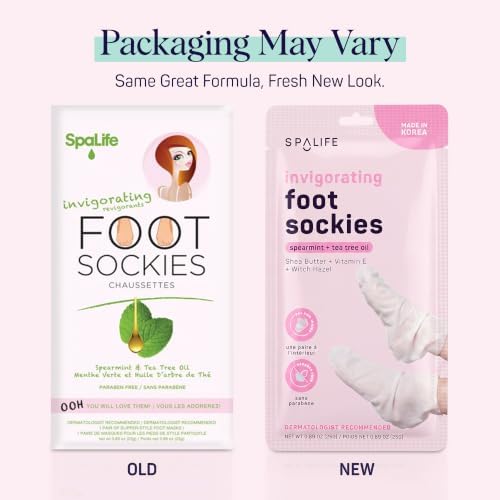 SpaLife Moisturizing Foot Sockies | Foot Mask for Dry Cracked Feet | Tea Tree Oil Softening Booties | Callus Remover Alternative | Self Care Gifts for Women | 24 Pack - Image 3