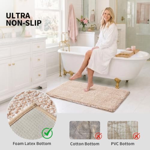ILANGO Bathroom Rugs 24" × 17", Extra Soft Absorbent Microfiber Bath Rugs - Image 5