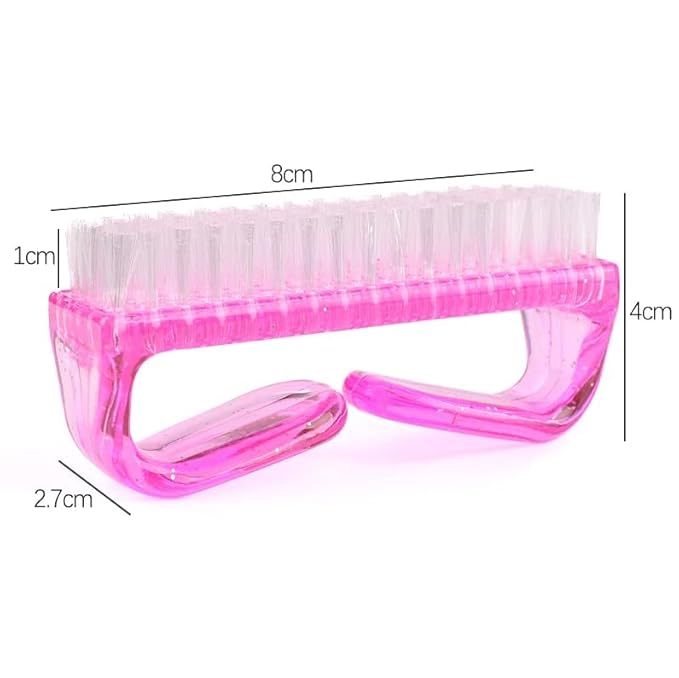 3Pcs Different Kinds of Fingernail brush with Plastic Handle Nail brush for cleaning Fingernails - Easy to use Nail Scrub brush - Nail Cleaner Nail brushes for Hands Feet(purple)